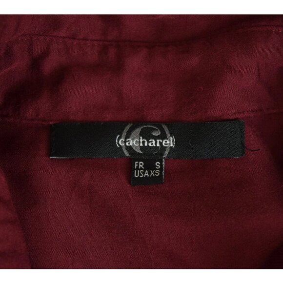 CACHAREL FRENCH MAROON BUTTON FRONT SHIRT DRESS - Picture 7 of 7